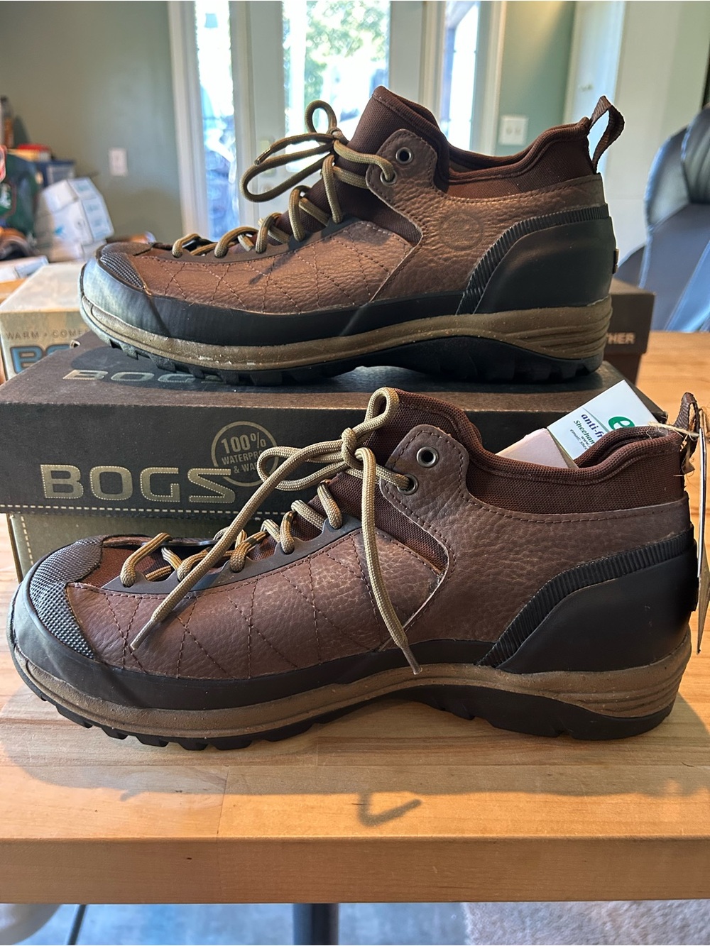 Bogs Men's Brown and Black Waterproof Hiking Boots